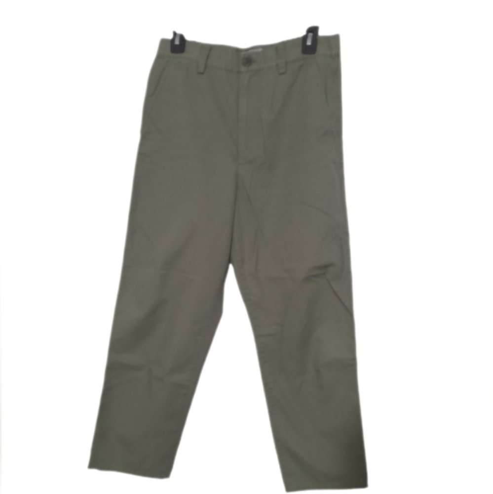 COS Army Green Cotton Cropped High Rise Womans Jeans Pants size 4 Dark Academia